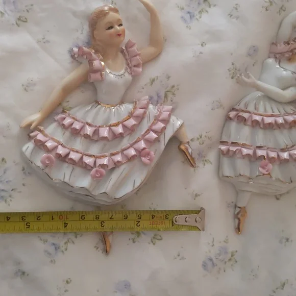 Lot of 2 Porcelain ballerinas wall - Picture 6 of 6